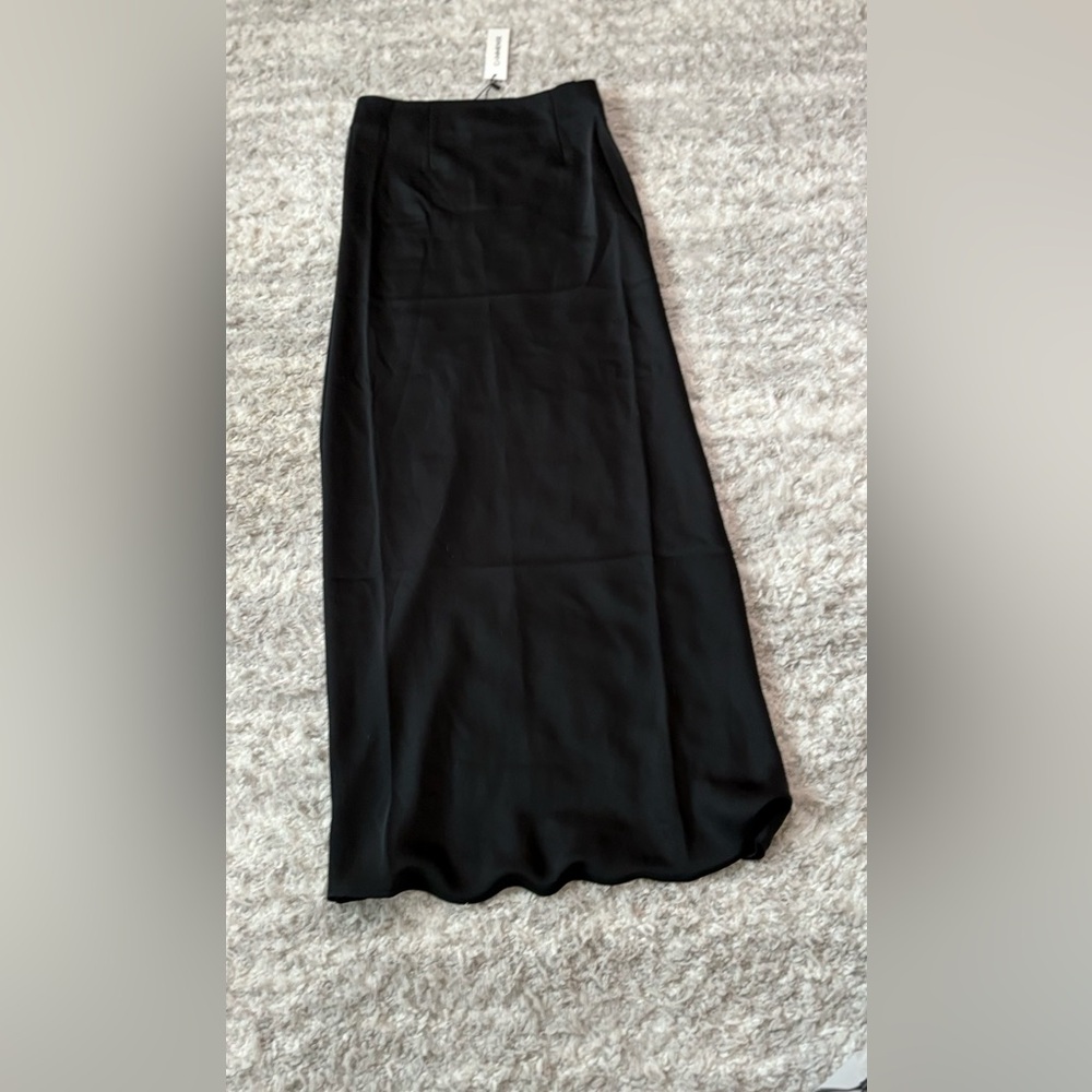 Elegant Black silk Maxi Skirt